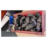 90 Degree PVC couplings appr 1'