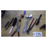 15' Adjustable wrench, wire brush, snippers,