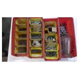 small lock washers, metal & wood screws
