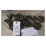 1-8'chain w/hooks, 1 part jug antifreeze, &