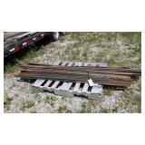 appr 25 T-rail fence posts misc lengths