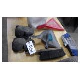 Dust Pans, knee pads, brushes