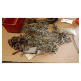 Misc chain various sizes & lengths & meat hook