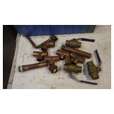 Copper fitting misc sizes, 3 valve 1' Brass