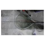 2 fishing rods, 2 nets, fishing line , lures