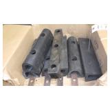 rubber bumpers, some w/brackets various sizes