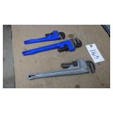 3 pipe wrenches,