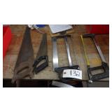 2- hacksaws & 2- straight saws