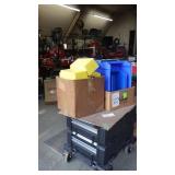 plastic storage bins asst colours various sizes