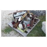 Misc scrap steel on skid