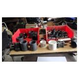 shutoff valve, various sizes, reducers, couplings