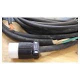 2 lengths of electrical cord, metal hanger