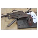 Antique tie down clamps