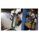Misc stamps, stapler, sprinkler & wire