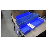 8-plastic storage bins various sizes