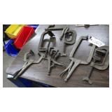 3- Large C-clamps, 4- extended vice clamp