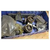 Garage door tracks/ wheels locking mechanisms