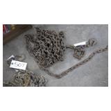 24' Tow chain w/ 1 hook, 17' towchain 1 hook