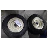 2- turf tires Duro 16 x 650 NEW, 1' bearings