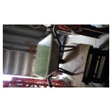 Green wheelbarrow w/metal frame 15' tire