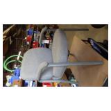 Grey cushioned office chair