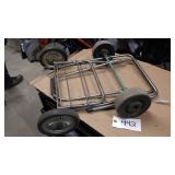 Metal shopping cart, hard rubber fixed axle