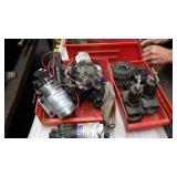 4 boxes used pumps AS IS, regulator valves &