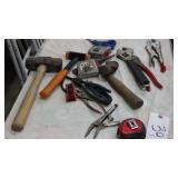 Misc tools, chipping hammer, sledge, pliers