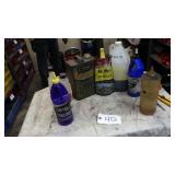 Part bottles gear oil, reciprocating air comp oil,