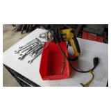 Metric wrenched various sizes, & Dewalt 1/2'