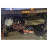Tools and contents of lower bench