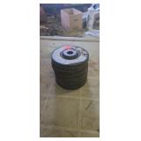 Grinding wheels 4in for 5/8 in shaft. Qty 11 in