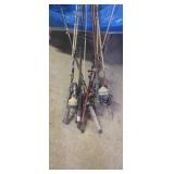 Fishing poles with net