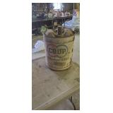 Coop 5 gallon can. Empty