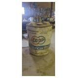 Coop 5 gallon can. Empty