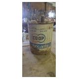 Coop 5 gallon can. Empty