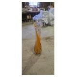 Twisted glass vase