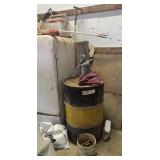 55 gallon barrell part full of utf with pump,
