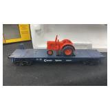 RAIL KING O Chessie flatcar with TRACTOR