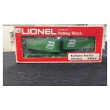 Lionel Burlington Flat Car with vans. O scale