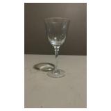 Six wine glasses