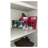 Christmas lights and contents of shelves