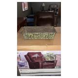 Decorative planter, clock, picture frames and