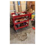 Roller cart with contents