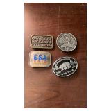 Boy Scouts belt buckles and misc