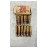 30 Cal M1 ammo 20 rounds in clips.