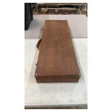 Wooden gun case 34 3/4 in x 12 in x 4 in