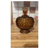 Amber moon and stars candy dish