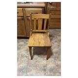 Four wooden chairs