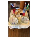 Coffee cups, plates and misc